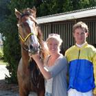 Chauntel Kentish and Lawrence McCormick celebrate their first training win courtesy of Su El, and...