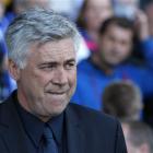 Chelsea manager Carlo Ancelotti looks on before their English Premier League match against...