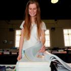 Chemistry student Ella Frawley (19) has a look through a textbook at the Student Christian...