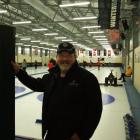 Chief icemaker Doug Wright in front of his ''domain'' - the Maniototo Curling International ice...