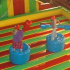 Children at the Cadbury kids' holiday programme last week prepare to joust.