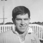 Chris Laidlaw, aged 19, in action for the All Blacks against Southern Counties at Hove in 1963