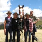 Chris Thompson (left), of Wanaka, Fleur Sullivan, of Moeraki, Magic, Deirdre Mackenzie, of...