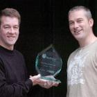 TracPlus Global chief executive Chris Hinch (left) and vice-president of sales and marketing Mike...