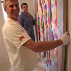 Christchurch gallery owner Jonathan Smart (left) is displaying top-end New Zealand artworks at...