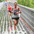 Christchurch's Adam Jaques on his way to winning the Queenstown International Marathon half...