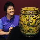 Clare Wilson, of the Otago Museum, takes a closer look at a drum-shaped Chinese ceramic stool,...