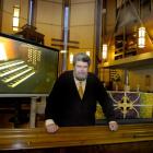 Classical organist Carlo Curley with the St Paul's Cathedral organ before his recital in Dunedin...