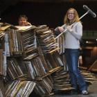 Cleaning up after the Regent 24-Hour Book Sale are convener Alison Cunningham (left) and...