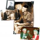 Clockwise from top left: The young George Pepperell in uniform. George Pepperell composes a...