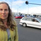 Close call . . . Forbury resident Kirsten Anderson is worried about the standard of driving in...