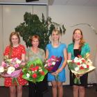 Clutha District Health 2014 Scholarship recipients (from left) Holly Johnstone, Sandra Whitaker,...