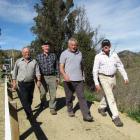 Clutha Gold Trail Charitable Trust members (from left) Stu Edgecumbe, of Roxburgh East, chairman...