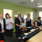 Clutha Health First administration staff (from left) Lisa Cochrane, Sam Denny, Claire McLellan,...