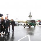 Clutha-Southland MP Todd Barclay, left, Otago Southland RSA president Jenepher Glover and Clutha...
