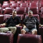 Clyde Cinema manager Sam Smyth (left) and the man who built it, Mark Laing, take a comfy seat in...