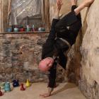 Co-director and dancer Rhys Latton rehearses in the Athenaeum basement yesterday for Dunedin...