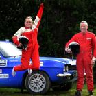 Co-driver Nikita Gibson shows her enthusiasm for rally-car racing as she and  stepfather Tony...