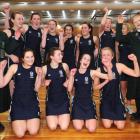 Columba College players cheer after winning the Otago secondary school championships final at the...