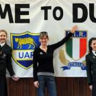 Columba College pupils (from left) Alice Toomer (14), Emily Williams (13), Kaia Bishop (13) and...