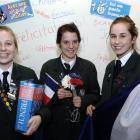 Columba College pupils (from left) Helen Kent, Jessica Barton and Melanie Redding (all 17)...