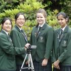 Columba College pupils, who won a concept prize for their German language film based on the...