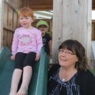 Community centre . . . Little Citizens'  early childhood centre pupil Rosalind Hill (3) and...