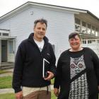 Community Hub co-ordinator David McKay and Dunedin Kindergartens general manager Christine Gale...