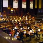 Composer Anthony Ritchie listens to the final rehearsal of his Symphony No 3, played by the...