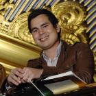 Conductor Dane Lam in the lobby of the Southern Cross yesterday. Photo by Linda Robertson.