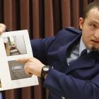 Constable John Cunningham gives evidence during the Clayton Weatherston murder trial in the High...