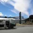 Contractors at the Nichols Garden Centre development in Cromwell work on the project yesterday....