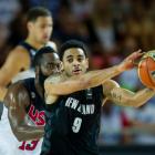 Corey Webster in action for New Zealand against USA earlier in the tournament. Photo by Getty