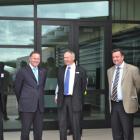 Coromandel MP Scott Simpson (left), Prime Minister John Key, Silver Ferns Farms chairman Eoin...