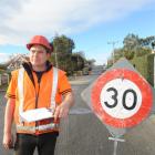Council contractor Jamie Stewart says speeding motorists are causing concern for road workers on...