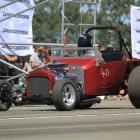 Craig O'Hara, of Oamaru, waits for the start of his next pass at the Oamaru Drag Races on...
