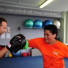 Creative Conditioning director Gary Dawkins (left) has inspired Tavita Nielsen-Mamea to lose 12kg...