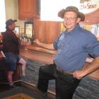 Creeksyde Holiday Park owner Tonnie Spijkerbosch toasts his likeness inside the new Speight's...