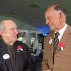 Cromwell and Districts Returned and Services Association members Peter McKinlay (left) and Bill...