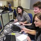 Cromwell College pupils (from left) Cheyana Wilkinson (18), Duncan Pacey (17) and Katherine...
