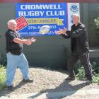 Cromwell Rugby Club president Allan ''Cammy'' Campbell and Otago Polytechnic sports turf...