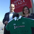 Crowne Plaza general manager Reinier Eulink and administration co-ordinator Julie Gill hold the...