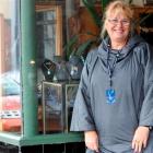 Cruise ship passenger Sue Hansen, of Queensland, in Port Chalmers yesterday.