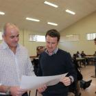 DairyLift tutor Clinton Yeats (left), of Auckland,  and Venture Southland business projects co...