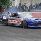 Dan Robinson, of Christchurch, impresses during one of several drifting  features at Waimate on...