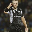 Daniel Vettori considers his options during the Cricket World Cup semifinal match between New...