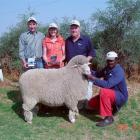 Dave Anderson (left) and Jayne Rive with their South African host Andries Pienaar.
