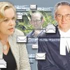 David Bain (centre) was the subject of a flurry of emails between Justice Minister Judith Collins...