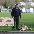 David Crosbie (44) job hunting on a Dunedin street yesterday. Photo by Peter McIntosh.