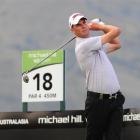 Day three David Smail tees off at the 18th hole on day one. Photo by Craig Baxter.